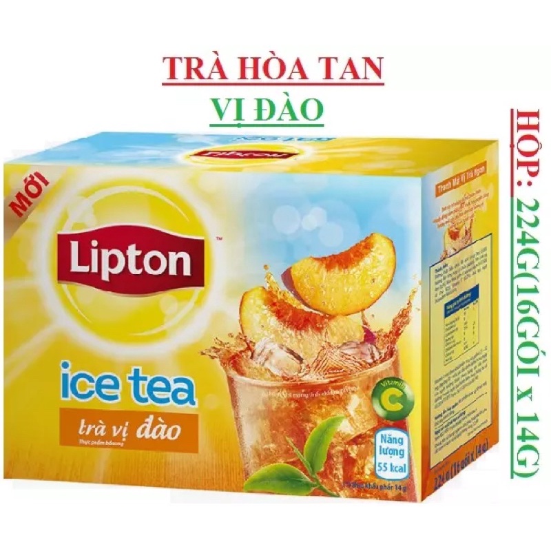 Trà lipton hoà tan vị chanh mật ong, đào mật ong