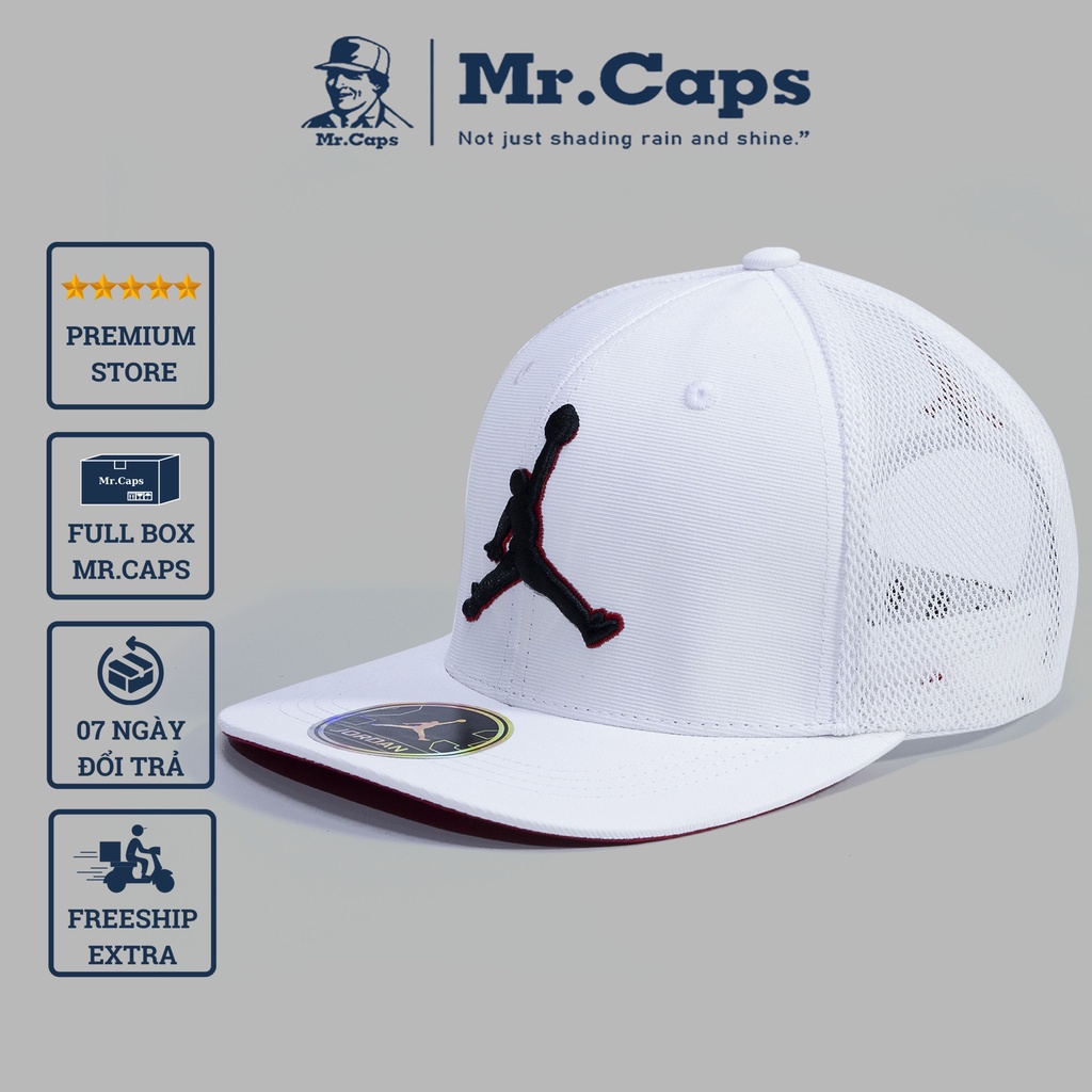 Nón Snapback Jordan - Mũ phong cách hip-hop vải kaki cao cấp form unisex Full Box cho cả nam nữ Mrcap Store SJD01