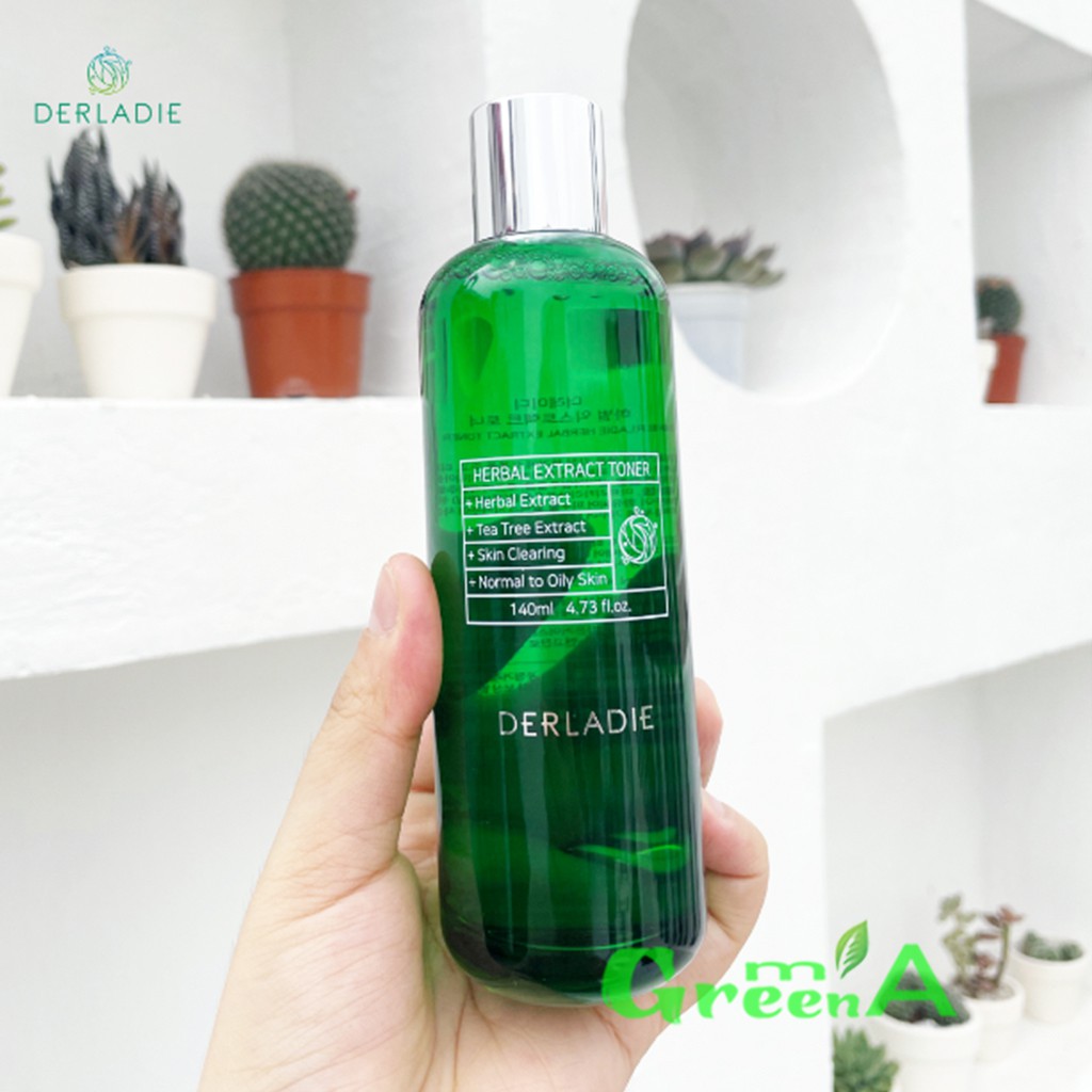 Toner Tràm Trà Derladie Nước Hoa Hồng Giảm Mụn Kiềm Dầu Derladie Herbal Extract Tee Tree Toner [NHẬP KHẨU CHÍNH HÃNG]