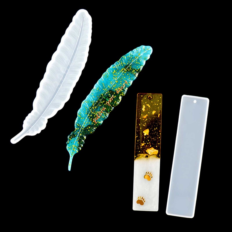 Sa Khuôn Silicon Làm Thẻ Đánh Dấu Trang Sách Bằng Epoxy Resin Phối Tua Rua DIY