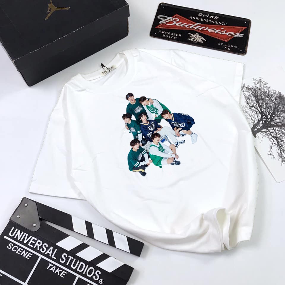 Áo thun Cotton Unisex - Fan BTS Hàn Quốc - K-Pop - Chibi - BTS thời trang bóng chày