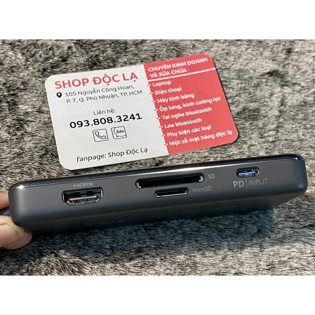 Bộ chuyển đổi Anker USB-C 7-in-1 USB-C PD Ethernet Hub A8352