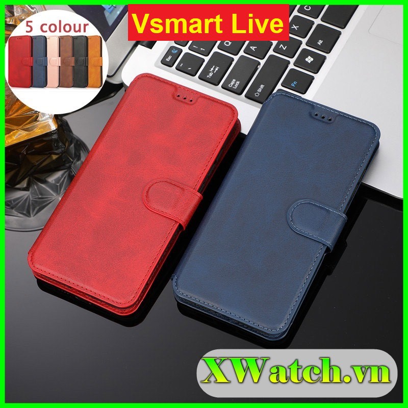 Bao da Vsmart Live Live 4 có khe đựng thẻ tiện ích