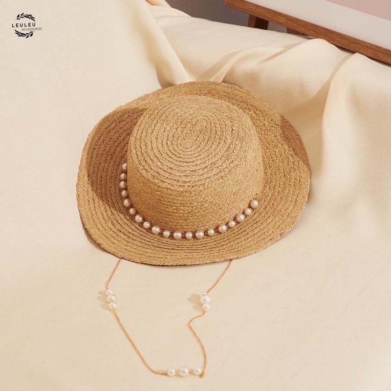 Mũ cói mix dây leuleu.accessorize [ HÀNG CAO CẤP ]