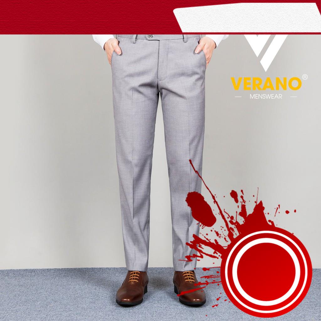 Quần âu nam, Quần âu nam cao cấp ống đứng Verano màu ghi sáng