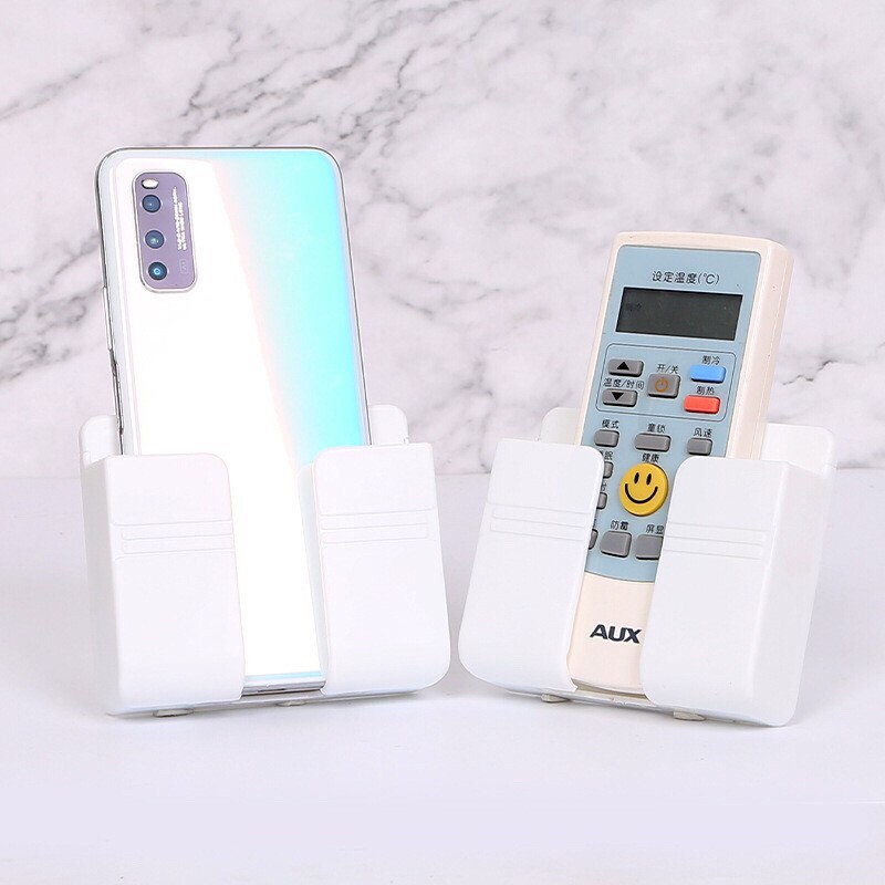 Kệ Để Điện Thoại Kệ Đựng Remote Sạc Điện Thoại Dán Tường Không Cần Khoan Tiện Lợi