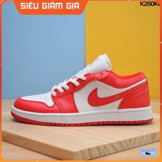 ( Ảnh thật + Giảm cực sốc) Giày thể thao Air Jordan 1 Low Gym Red White thấp cổ siêu đẹp dành cho nam và nữ