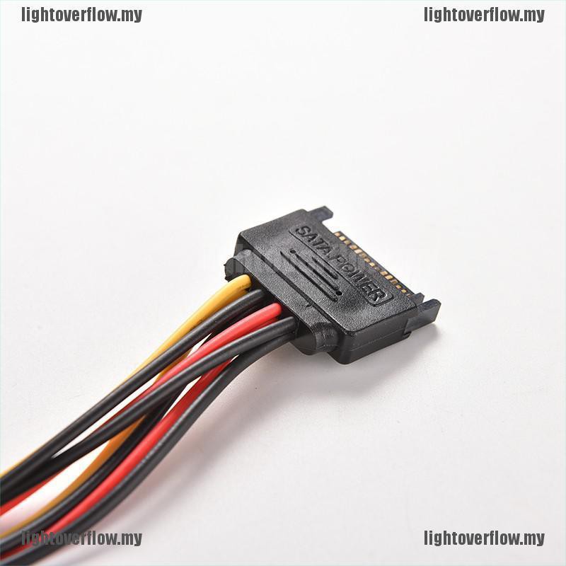 Cáp chữ Y chia nguồn 15 Pin SATA Male sang SATA Female 1 2