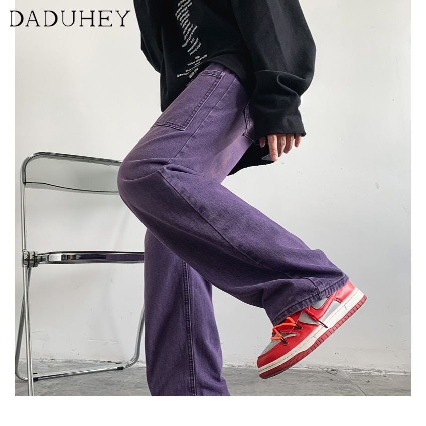 Quần jean ống rộng thời trang phong cách đường phố cá tính cho nam