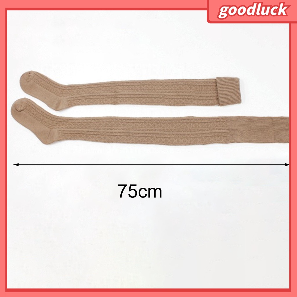 1 Đôi Vớ Dài Màu Trơn Giữ Ấm Mùa Thu Đông Phong Cách Nhật Bản Cho Nữ