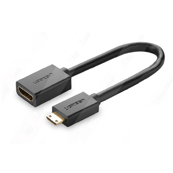 Cáp chuyển đổi Mini HDMI to HDMI, Cáp nối dài Mini HDMI to HDMI Mạ vàng, dài 20cm Ugreen 20137