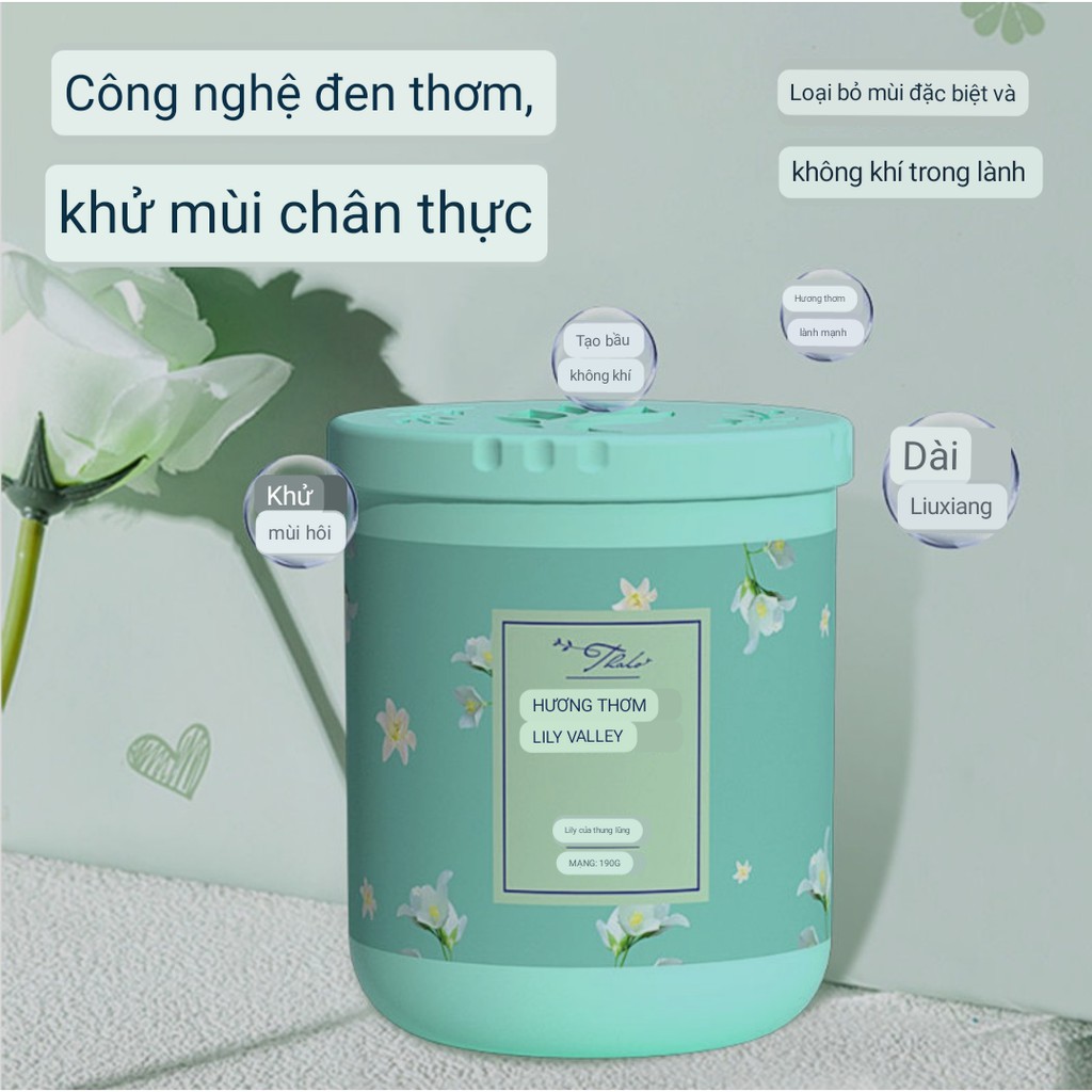 Sáp thơm phòng khử mùi phòng ngủ, nhà vệ sinh, tủ quần áo Thalo - Hộp 190ml ST05 [CEC Store]