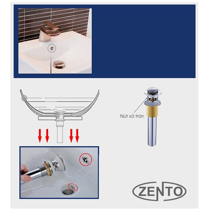 Bộ xi phông & ống xả mềm Zento ZXP014