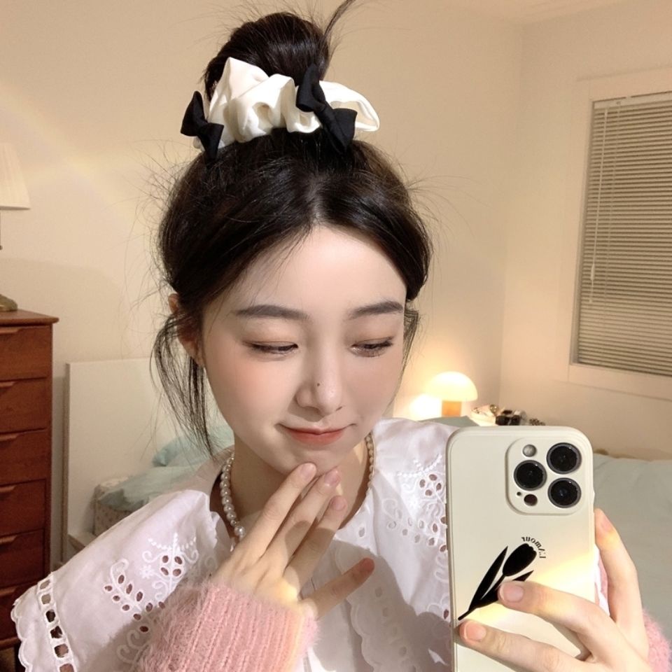 Dây Buộc Tóc Cao Su Thắt Nơ Xinh Xắn Cho Nữ