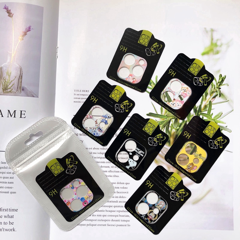 Miếng Dán Bảo Vệ Camera Iphone 11 11pro 11promax Hình Hoạt Hình Dễ Thương