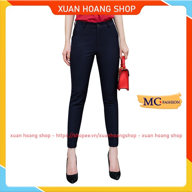 Quần Tây Nữ Công Sở, Lưng Cao, Kiểu Dáng Âu Đẹp Mc Fashion, Đen, Xanh Tím Than, Size Đủ, Chất Vải Co Giãn Q0463