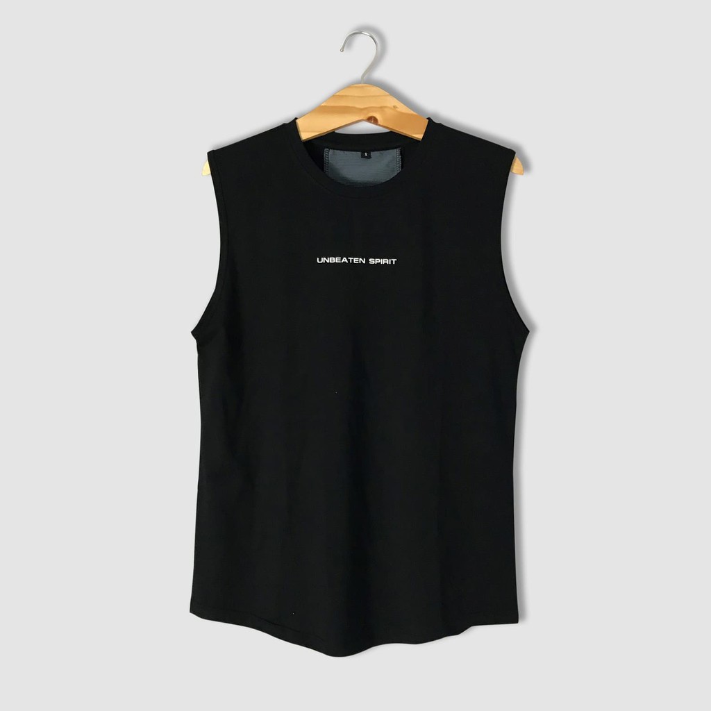 Unbeaten Tank Top Mesh Panel - Áo tank top tập gym, chất vải cotton co giãn 4 chiều, thấm hút, phối lưới thoáng mát