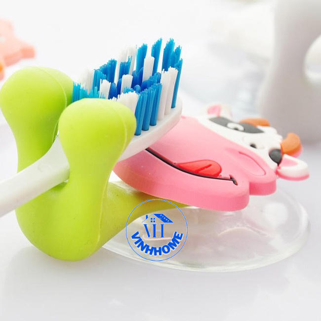 Dụng cụ kẹp bàn chải hít chân không hình hoạt hình dễ thương