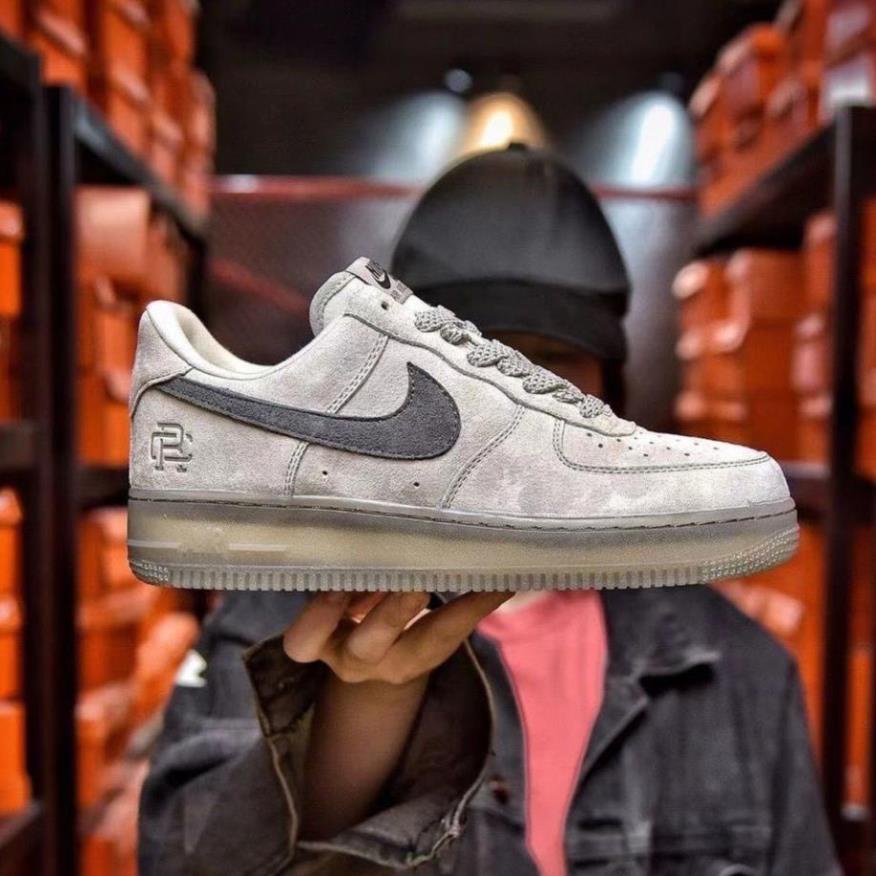 Giày AF1 Reigning Champ xám da lộn 807618-200 cao cấp nhẹ êm thoáng