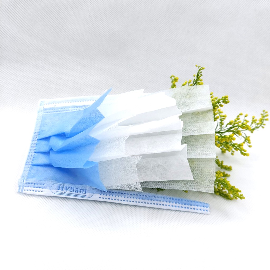 Khẩu trang y tế 4 lớp Hynam - Giấy lọc kháng khuẩn - Hiệu suất lọc BFE 97% - (50 cái/ hộp) | BigBuy360 - bigbuy360.vn