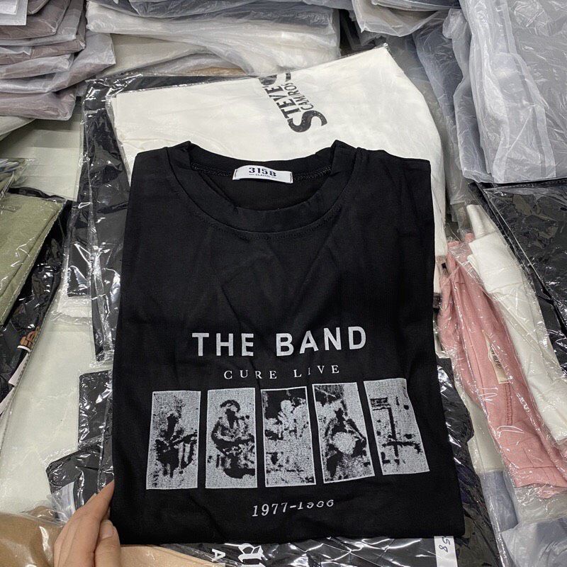 Áo thun tay lỡ form rộng, áo phông nam nữ cotton oversize - T shirt The Band  T268