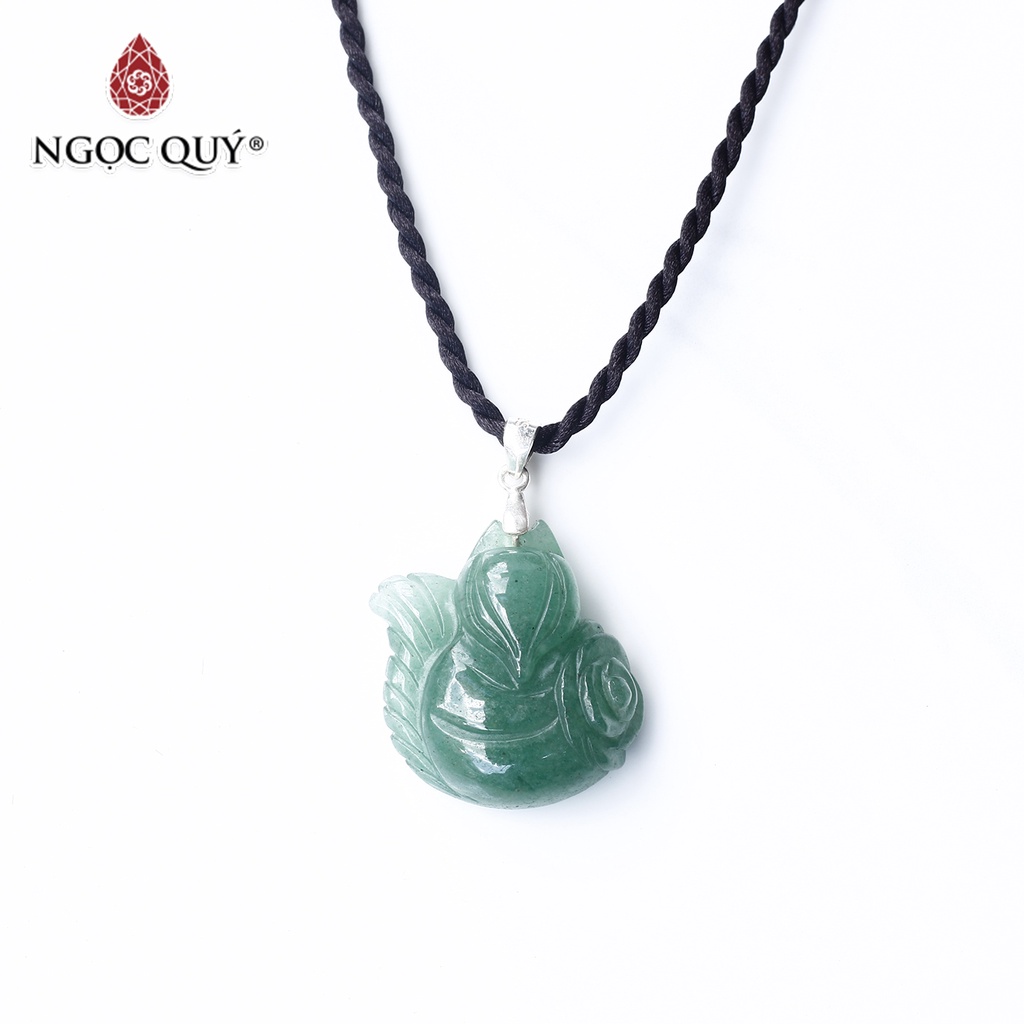 Mặt dây chuyền hồ ly 9 đuôi TA dâu xanh - Ngọc Qúy