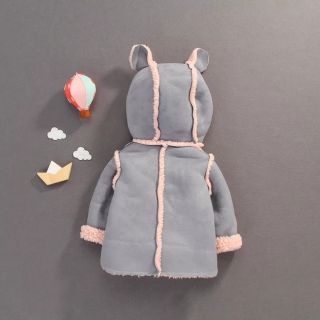 Áo da lộn lót lông cừu cho bé