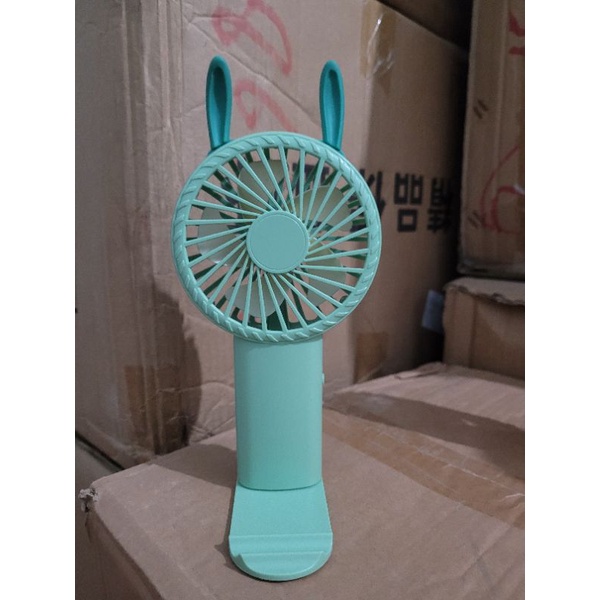 Quạt mini cầm tay Hình thú dễ thương pin sạc (Giao Màu Ngẫu Nhiên)
