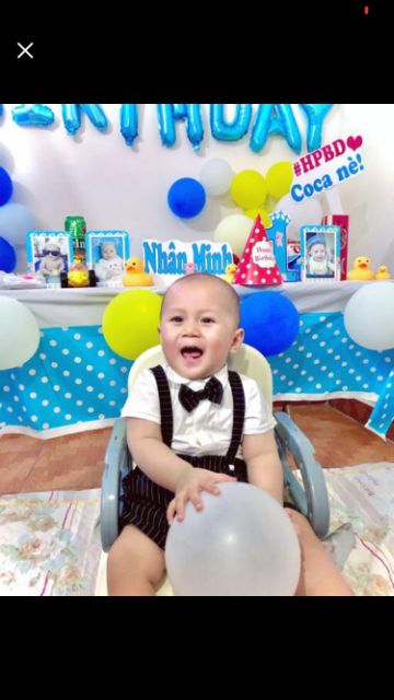 Set yếm công tử 3 chi tiết cho bé trai 6-22kg