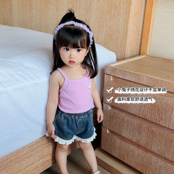 [Babycat] Hàng Có Sẵn Áo Hai Dây Mỏng Phong Cách Nhật Bản Hàn Quốc Dễ Thương Cho Bé Gái