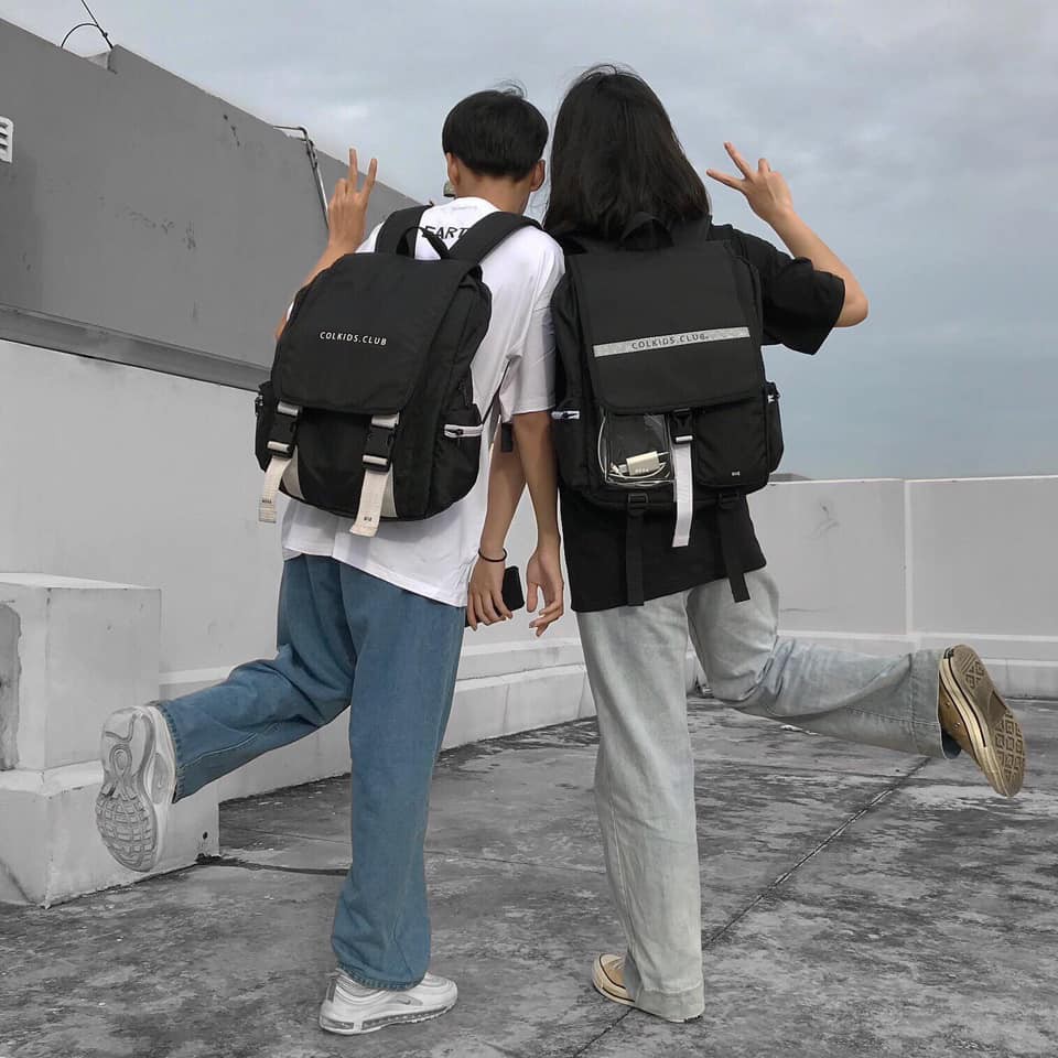 Balo phản quang Colkids Club SS3 Trắng và Đen [ Full Tag + GIấy thơm ]
