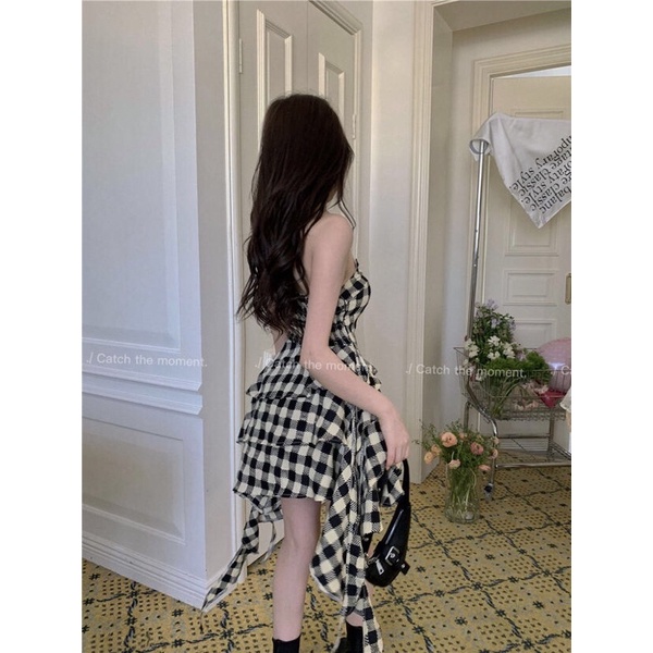 ✨💕Đầm caro tầng cúp ngực siêu xịn