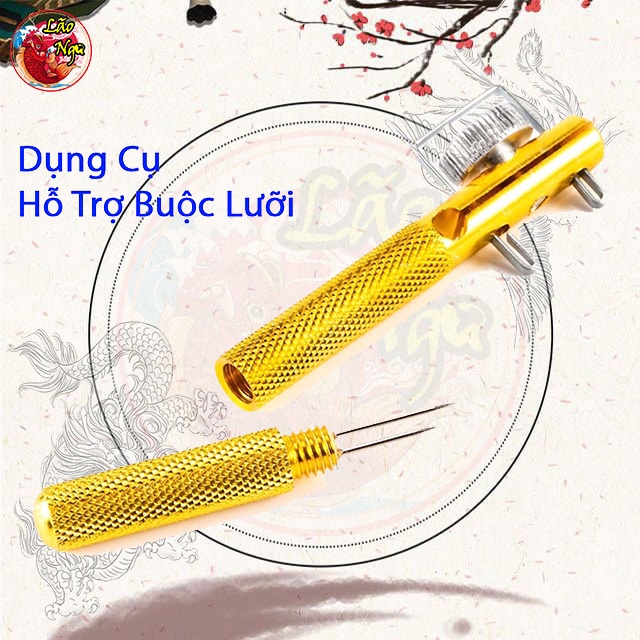 Dụng Cụ Hỗ Trợ Buộc Lưỡi Câu Cá lưỡi câu đài Bằng Kim Loại Màu Vàng Đồng