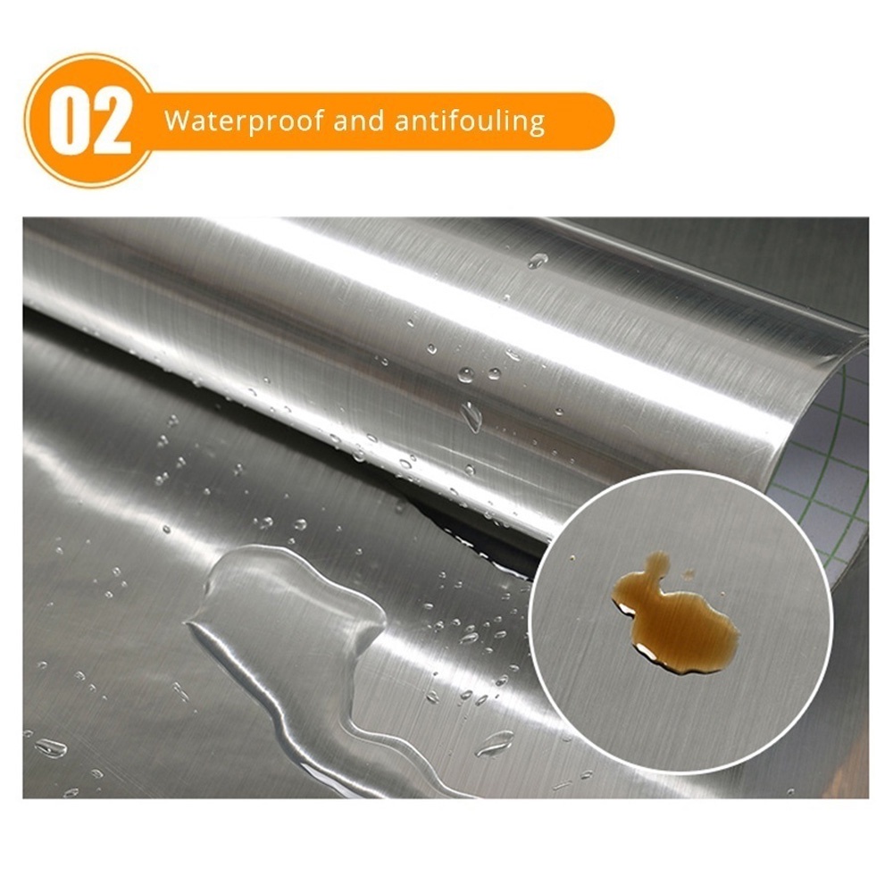 Miếng dán tường/ tủ lạnh bằng giấy kim loại chống dầu nhiều màu trang trí nhà cửa diy độc đáo