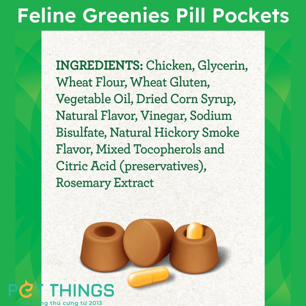 Bánh thưởng cho mèo Feline Greenies sạch răng / búi lông / da lông / viên cho uống thuốc