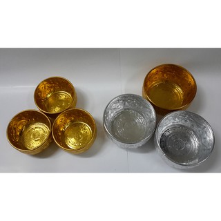 Bát ăn truyền thống Thái Lan bằng nhôm nguyên chất mạ bạc, vàng