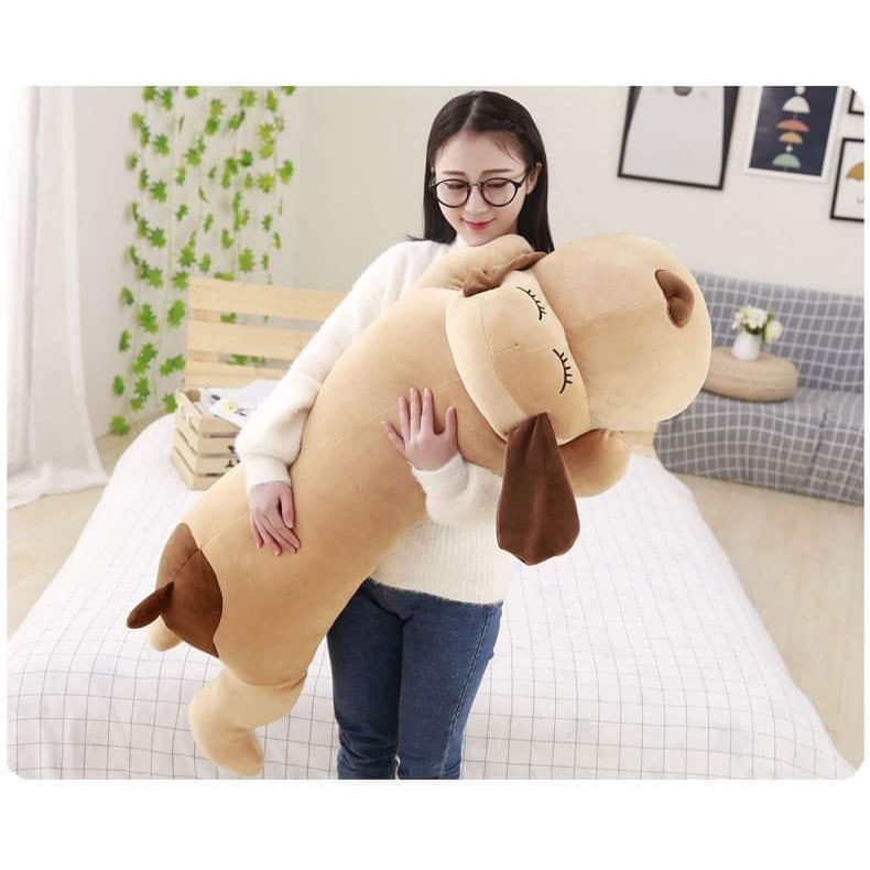 Gấu Bông Chó Mũi Tim Siêu To Đáng Yêu, Thú Nhồi Bông Ôm Ngủ Size 1m/1m3 Hàng Cao Cấp