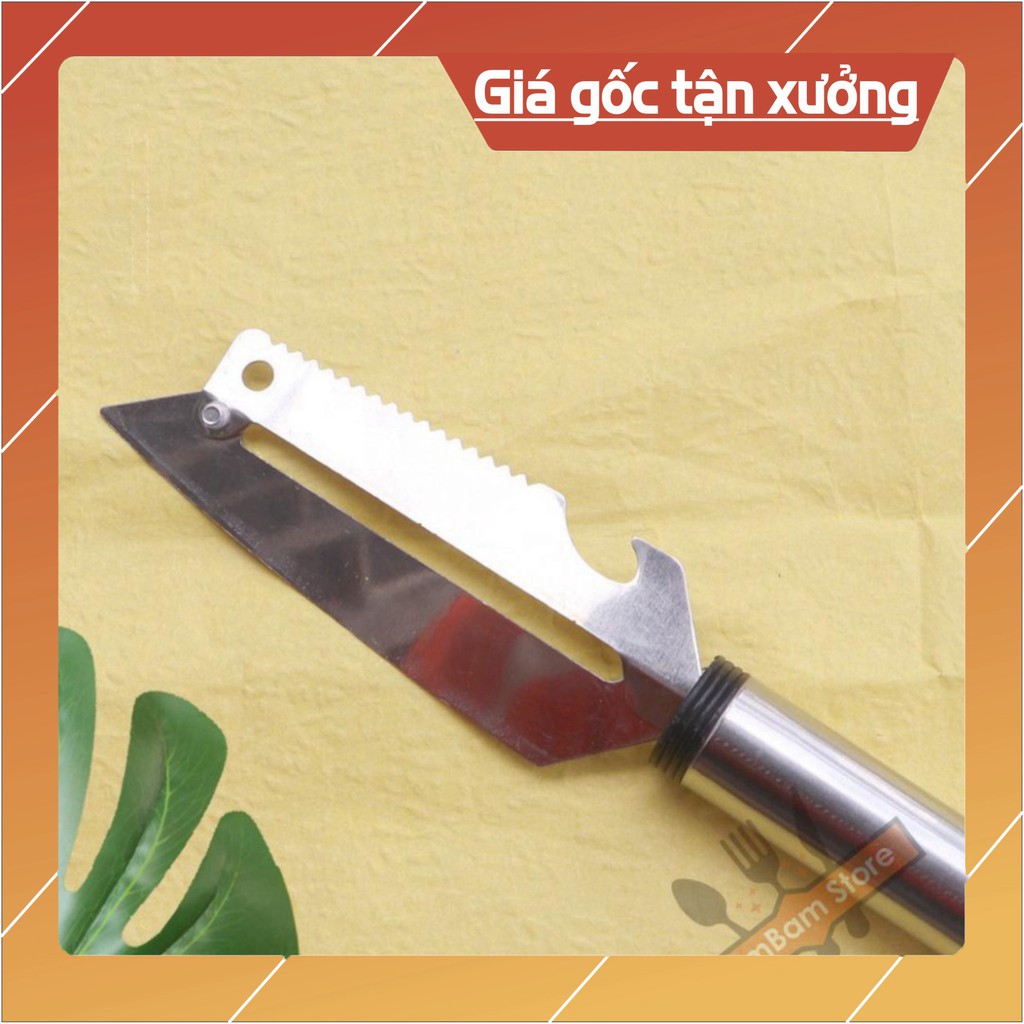 Dao nạo bào inox 2 lưỡi đa năng cắt, bào, khui đồ hộp có móc treo