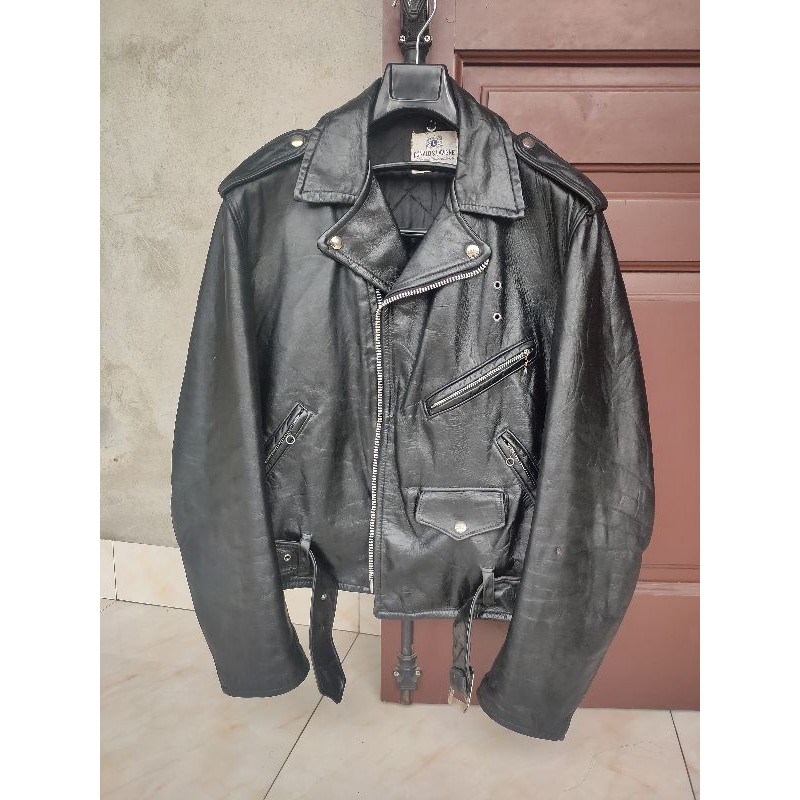 Áo da thật Biker Jacket