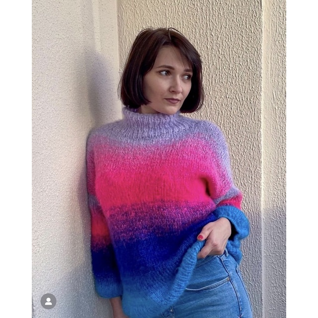 Cuộn len loang Mohair BELLISSIMO Nhập khẩu từ hãng Yarnart đan móc khăn, áo ấm mùa đông siêu xinh