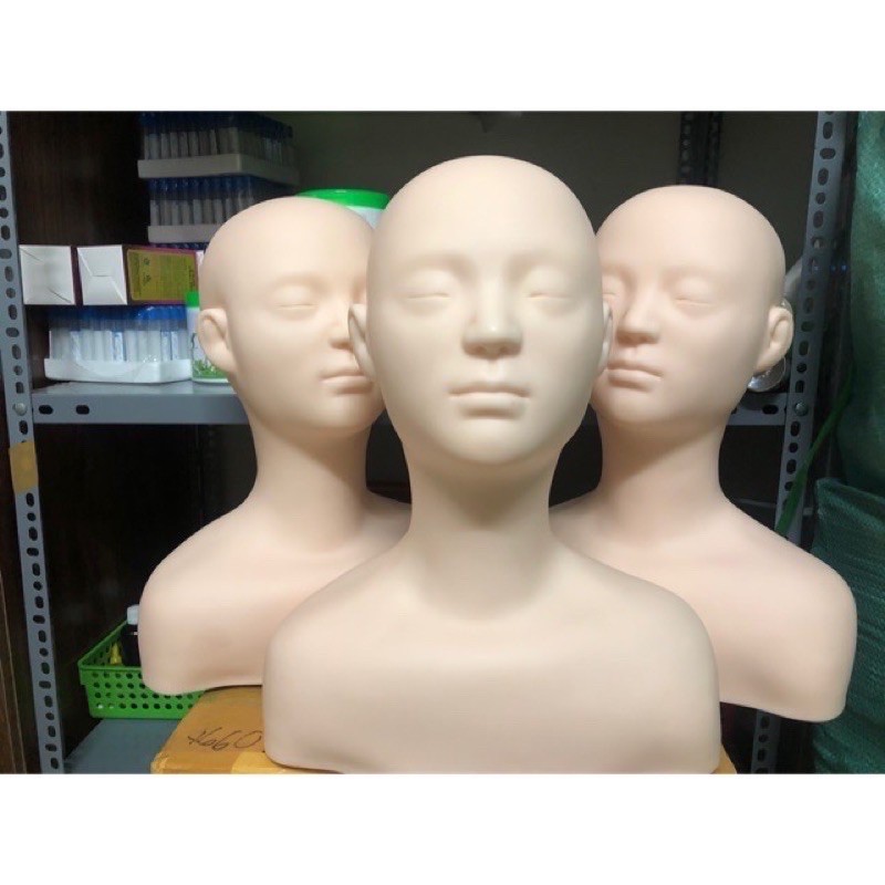 Đầu canh silicon nửa người học massage