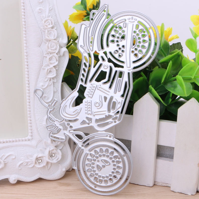 Thẻ Cắt Giấy Kim Loại Hình Xe Mô Tô Blala