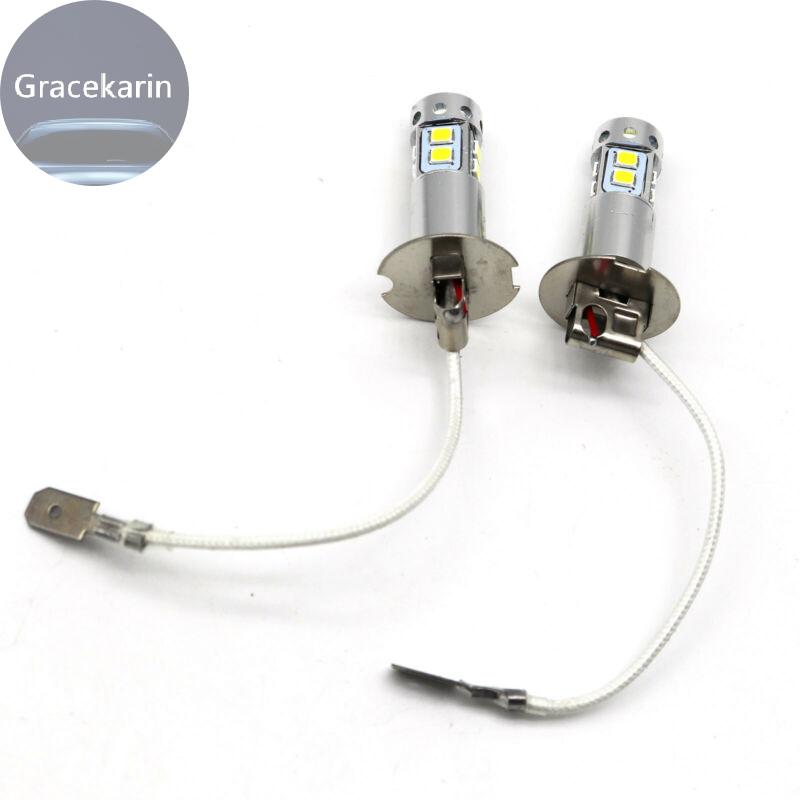 Bộ 2 đèn led H3 100W LED công suất cao 3000K màu vàng tiện lợi lái xe DRL