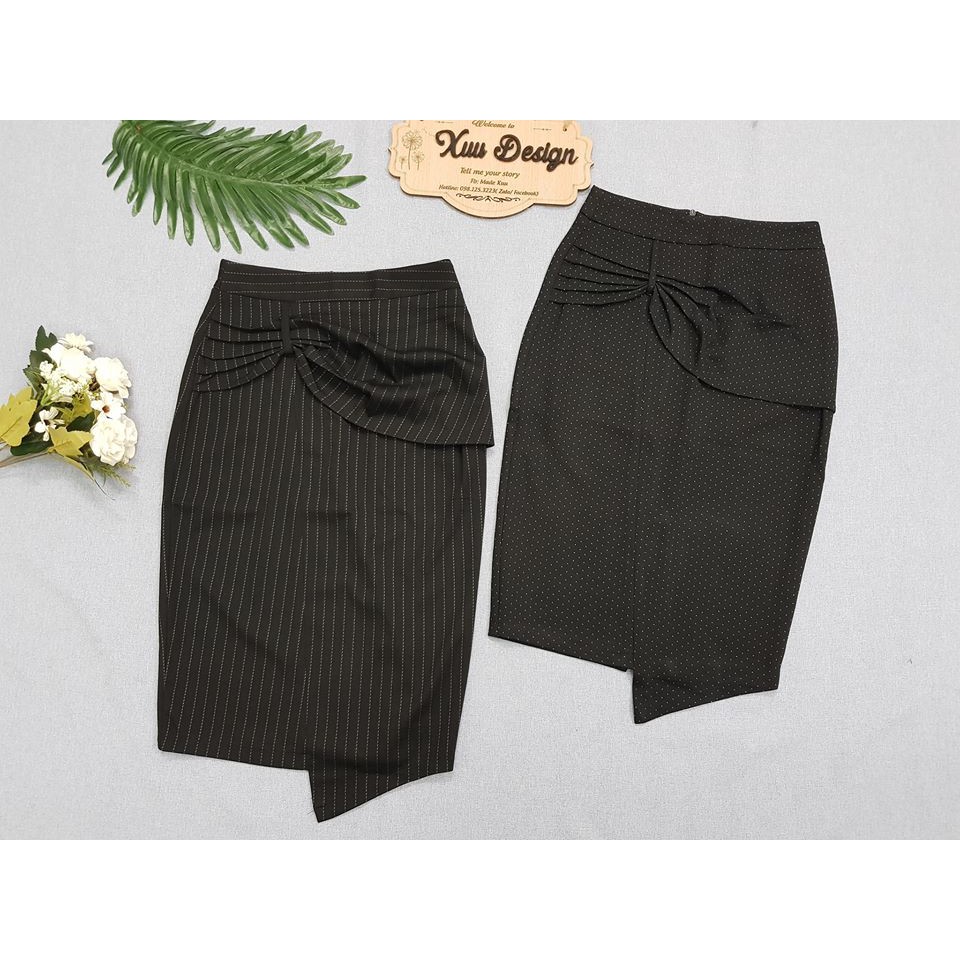 Chân váy bút kì vạt dúm