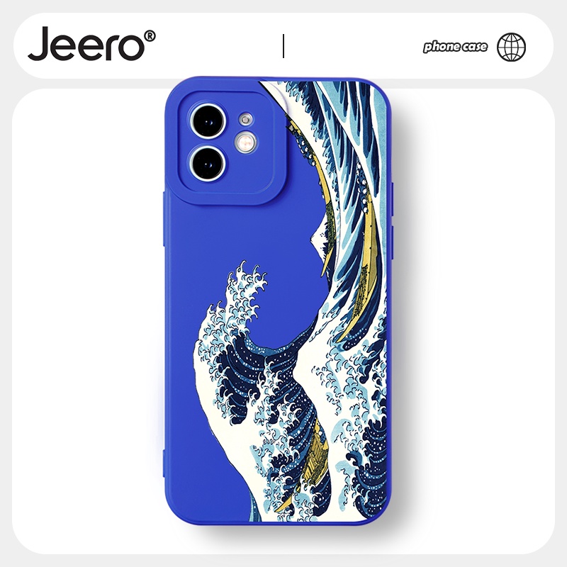 Ốp lưng JEERO mềm chống bẩn dễ thương đẹp độc lạ nam đen ngầu Cho iPhone 14 13 12 11 Pro Max SE 2020 X XR XS 8 7 ip 6S 6 Plus kute HFF763