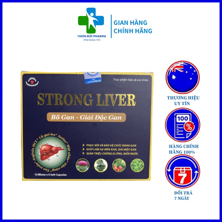 Viên Uống Strong Liver Bổ Gan Giải Độc Gan Phục Hổi Và Bảo Vệ Chức Năng Gan