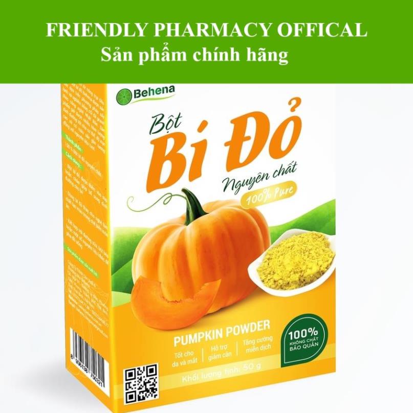 BỘT BÍ ĐỎ - Giúp bổ sung dưỡng chất cho bé, làm chế phẩm ăn dặm, chế biến món ăn (50g)