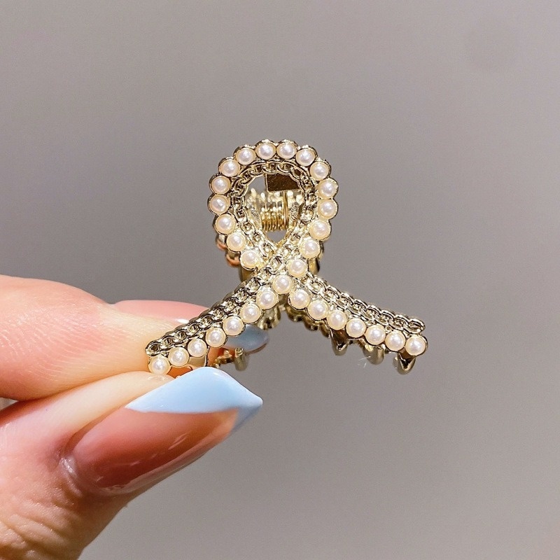 Kẹp Tóc Kim Loại Đính Ngọc Trai Nhân Tạo Thời Trang Cho Nữ