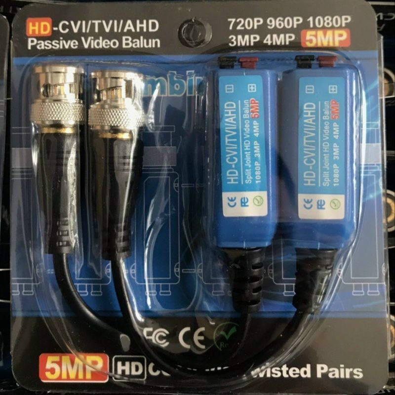 Balun dùng thi công lắp đặt hệ thống camera giám sát, dùng cho các dòng camera HD-CVI, HDTVI,...