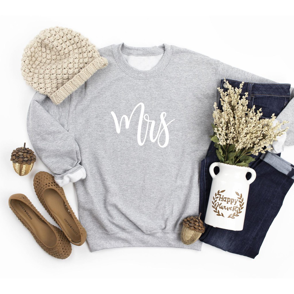 Áo Hoodie Nữ form rộng Cotton Nỉ da cá (Kèm hình thật chất áo có Logo Thương hiệu) In chữ Mrs